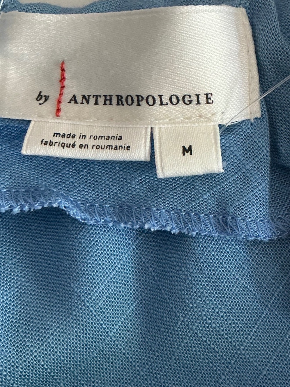 Anthropologie Fleur Strapless Maxi Slip Dress Sky Blue NWT SZ M - Picture 8 of 8